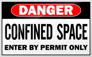 Confined space locations are hazardous to workers if they are not trained and there are no stated procedures.